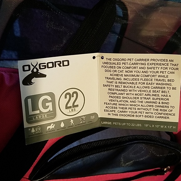 OXGORD Pet Carrier " Holds up to 22lbs - Picture 8 of 8